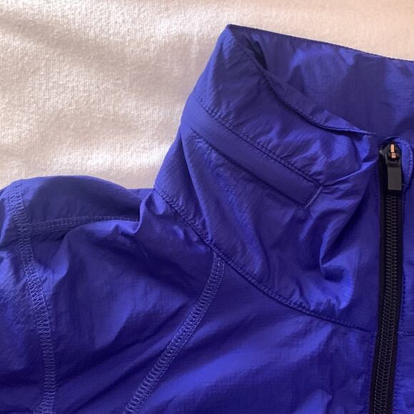 Athleta womens small blue windbreaker lightweight jacket coat athletic gym basic - Picture 4 of 11